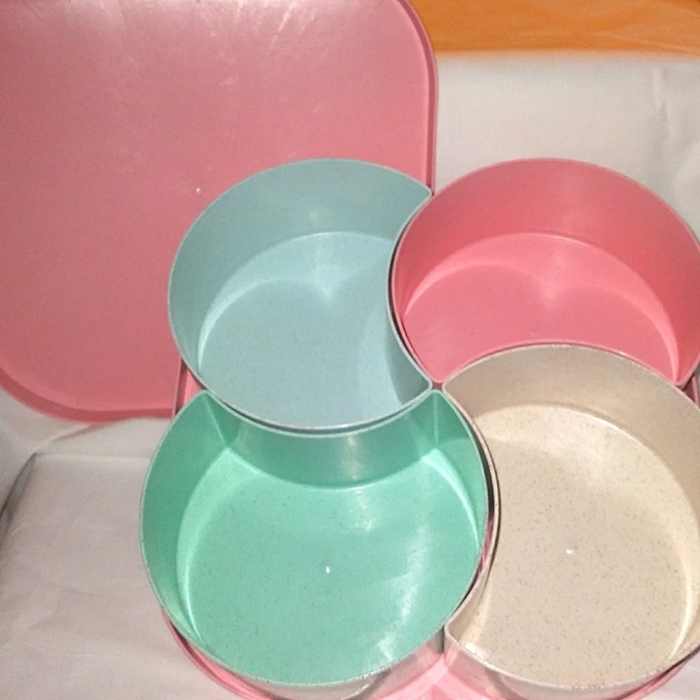 Pink Divided Serving Box